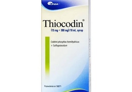 Jarabe de tiocodina, 15 mg + 300 mg / 10 ml en Healthapo